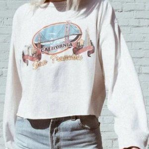 Brandy Melville San Francisco Cream Long Sleeve